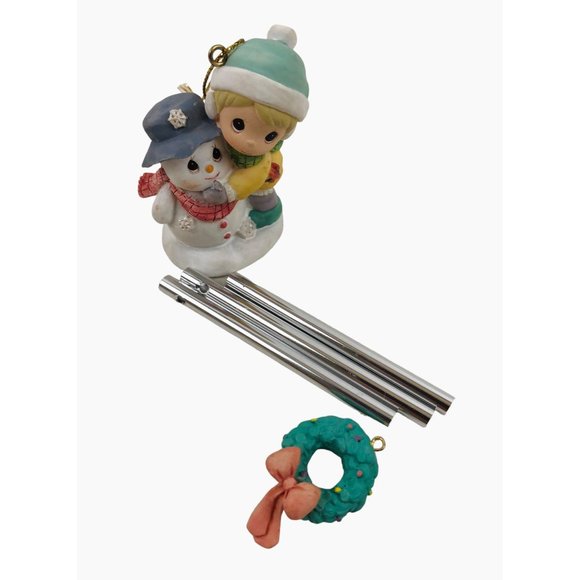 Precious Moments Snowman Girl Windchime Enesco 672289 Resin 1999 Ornament - Picture 6 of 10